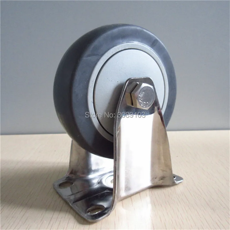 

4 pcs Made in China 4 inch Factory price TPR caster wheel ball bearings stainless steel fixed caster