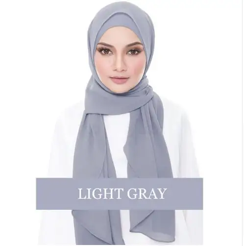 Grey Headscarf 200cm Абая для женщин Кафтан абайя мусульманское платье джилбаб кафтан Elbise Рамадан халат Дубай Катара ОАЭ хиджаб платье Турция Исламская одежда - Цвет: Grey Headscarf 200cm