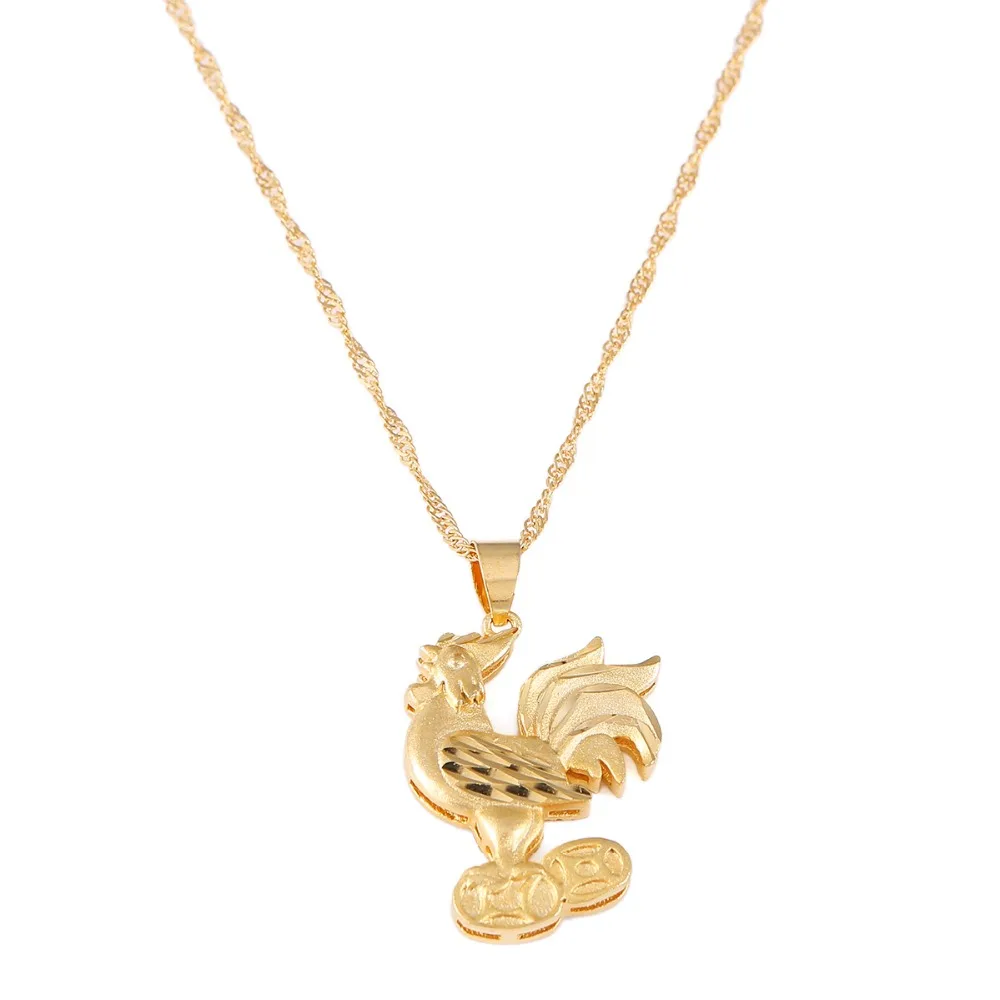 Куриное ожерелье петух для женщин девушка милый кулон животного цепочка