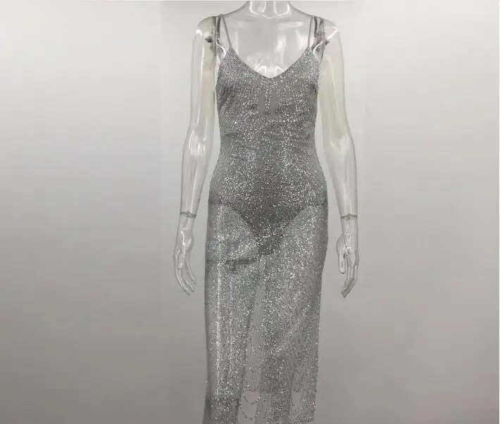 Женское облегающее платье на бретелях спагетти с V образным вырезом|slim dress|nightclub