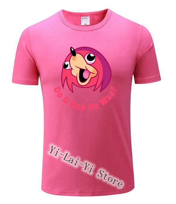 У Kno De Wae? Kawaii интернет мем мужские футболки забавные Wae Мужская футболка Ugandan Knuckles