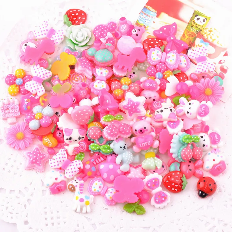 50 шт./лот оптовая продажа смесь цветов мобильного телефона Красота Смола плоской