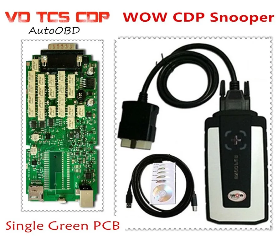 DHL 3 шт.) для wow CDP SNOOPER один зеленый PCB с Bluetooth v5.008r2 программного обеспечения + keygen