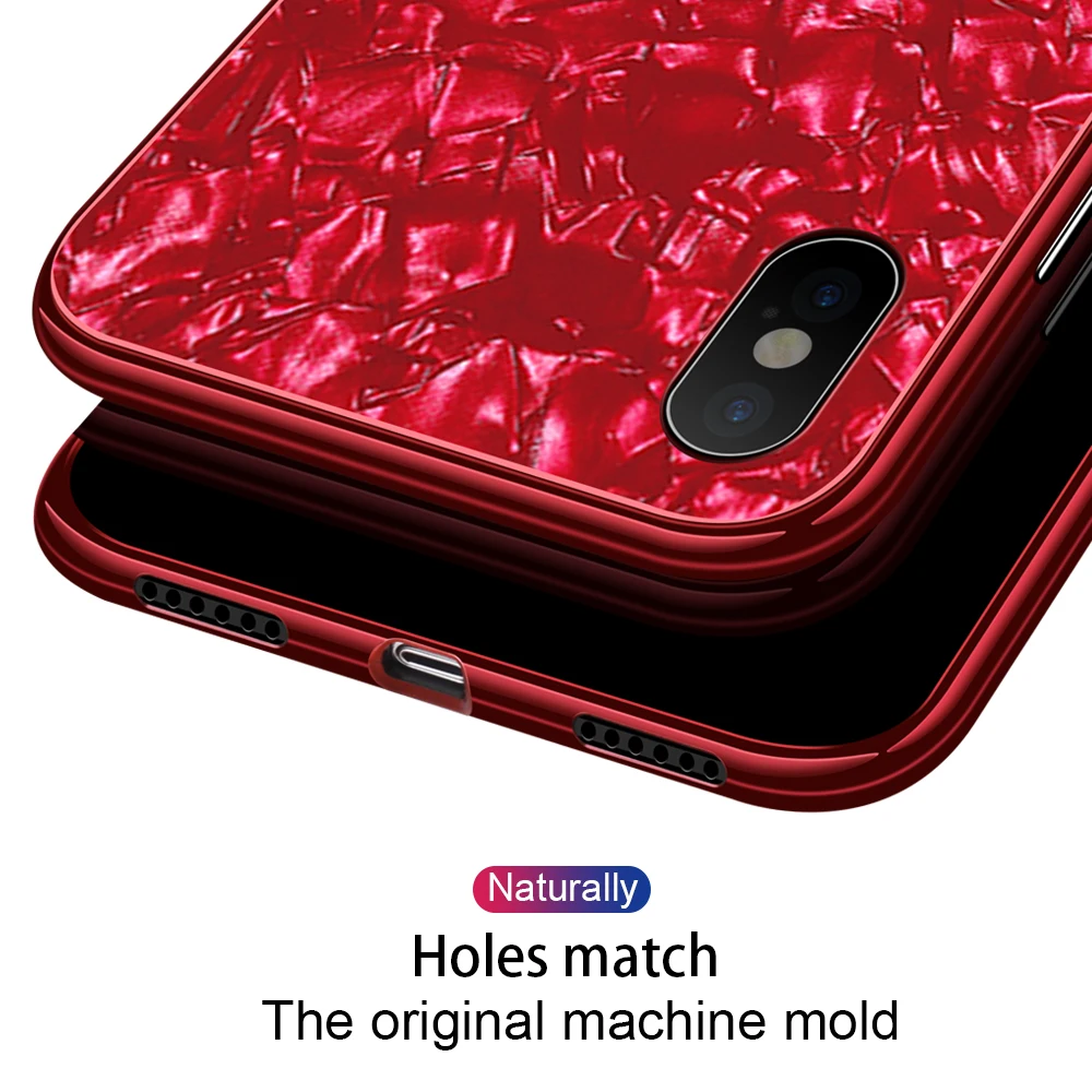 10 шт. роскошный Магнитный флип чехол для iPhone XS Max XR X 6 7 8 Plus PC Border Shell Pattern закаленное