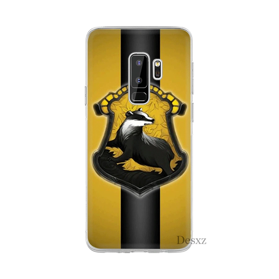 Чехол Hogwarts hufflepuff для Samsung M10 M20 M30 M40 S6 S7 Edge S8 S9 S10 Plus S10e Note 8 9 10 милый