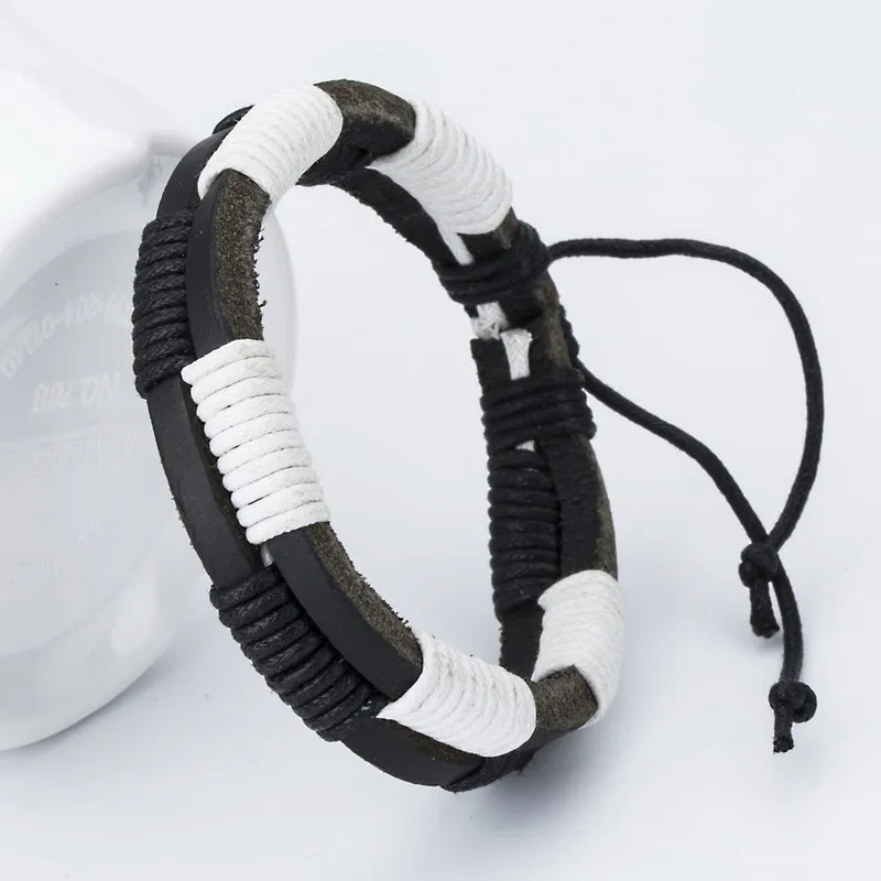 Горячая распродажа! 2019 модные кожаные браслеты ручной работы для мужчин
