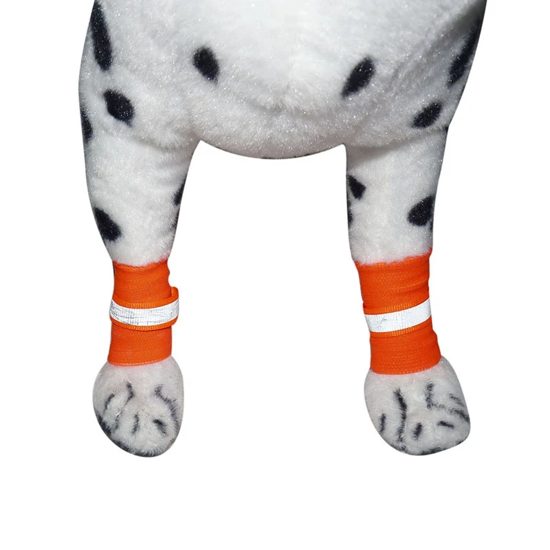 Собачий флуоресцентный чехол для ног Защитный Браслет собак браслет домашних