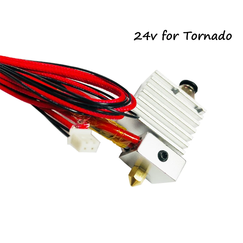 1 75 мм Экструдер E3D Hotend с MK8 0 4 сопло насадка для TEVO Тарантул PRO Торнадо 12V 24V