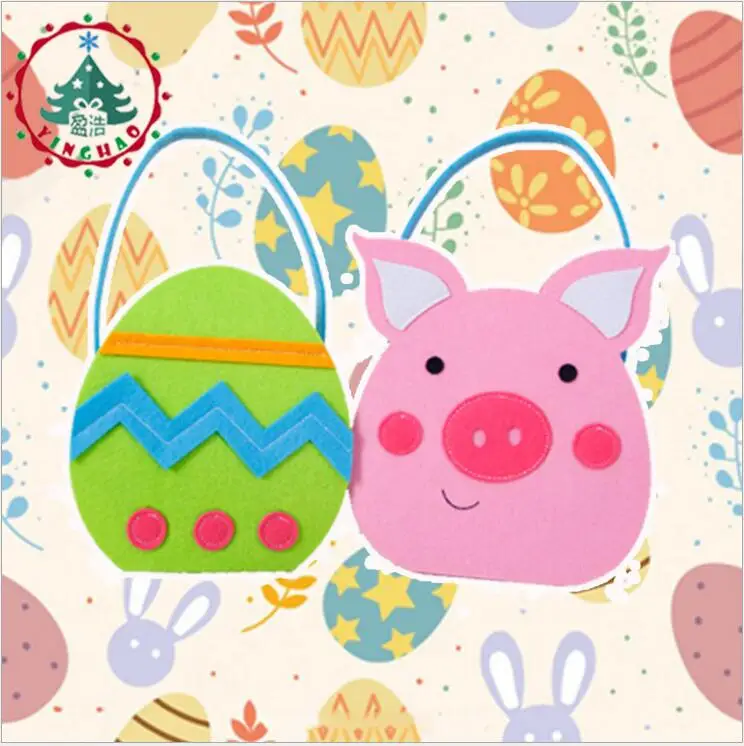 2021 модный Пасхальный день украшения поросенок розовые сумки пасхальное яйцо