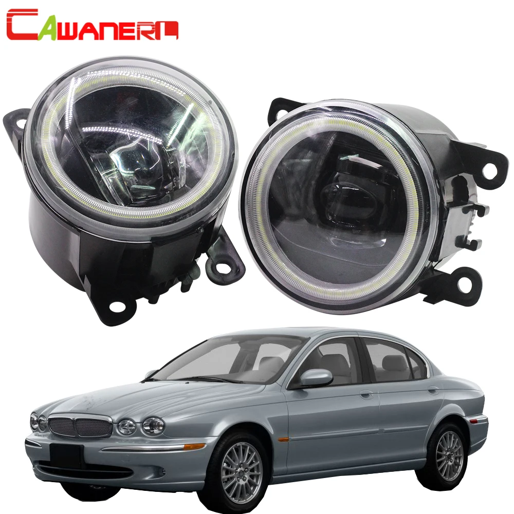Cawanerl для Jaguar X-Тип(CF1) седан 2001-2009 стайлинга автомобилей светодиодный лампы 4000LM туман светильник Ангел глаз DRL Противотуманные лампы 12V