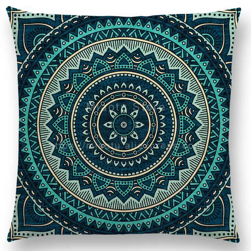 Хиппи Мандала в богемном стиле радуги с цветочным рисунком подушки Винтаж