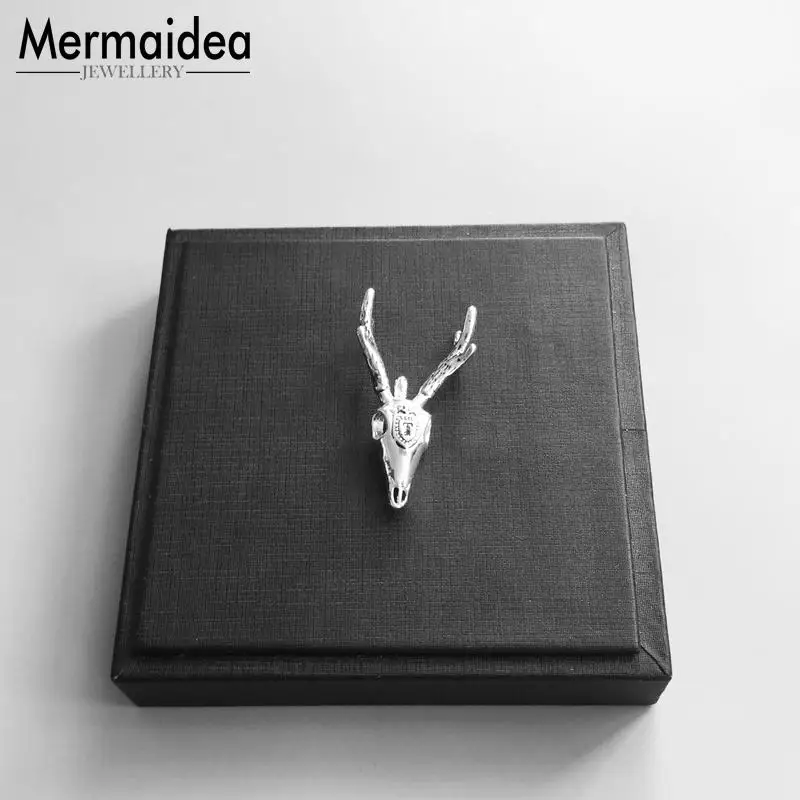 Steampunk Antlers Pendants Fashion Jewelry silver plated Punk Gift For Women Men Boy Girls Fit Necklace 2020 New | Украшения и