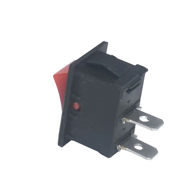 10 шт./лот KCD1 21*15 2 контактный красный 250 В 6A выключатель лодки оснастка SPST вкл. Выкл.