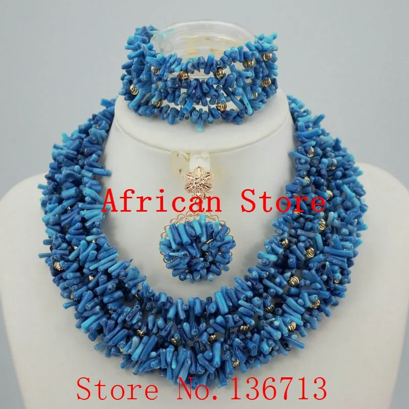 

Wonderful gold color African Coral Beads Jewelry Set Nigerian Beads Necklace African Costume Jewelry Set HD326-5