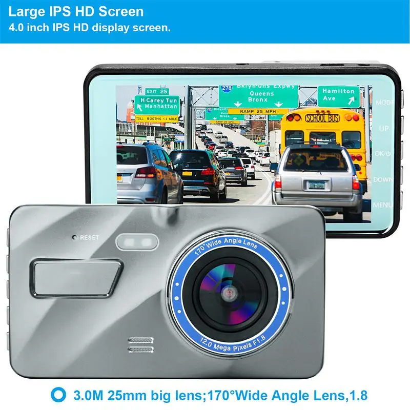 EastVita 4 дюйма автомобиля 1080 P автомобиля Приборная панель DVR Камера видео Регистраторы G-Сенсор регистраторы