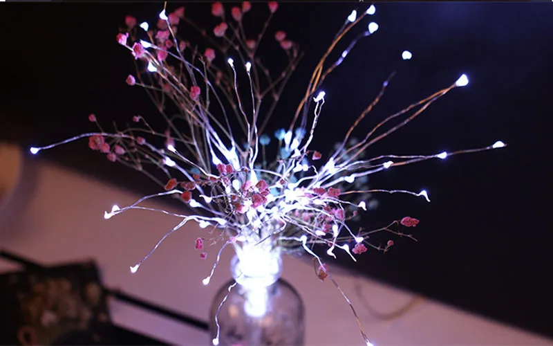 led Fireworks Lamp Party Lights 8 Mode Copper Wire String Night Light Remote Control DIY Garden Bar Wedding Decoration|Украшения