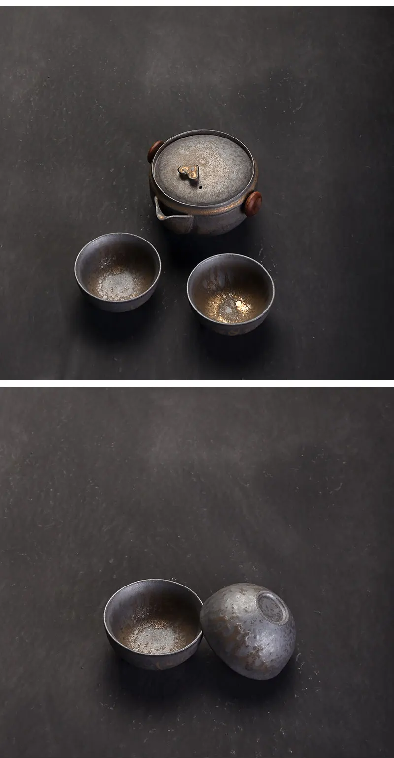 TANGPIN керамический чайник gaiwan с 2 чашками для пуэр чайный набор портативный дорожный чайный набор с пакетом