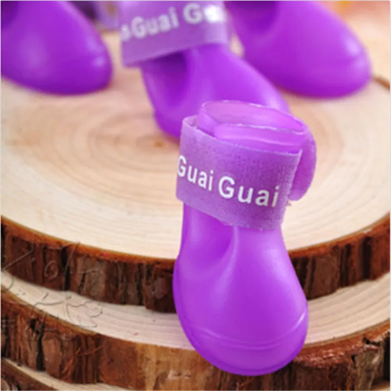 Красочные собак Pet сапоги резиновые воды защитная обувь для пинетки