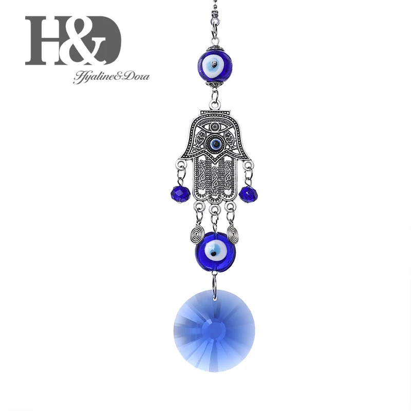 H & D Blue Evil Eye (Nazar) с хамсой ручной подвесной декоративный амулет настенный домашний