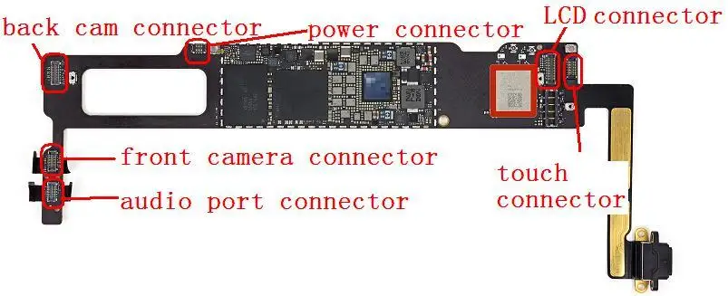 Для iPad mini2 retina аудио порт + фронтальная задняя камера Громкость питания ЖК дисплей