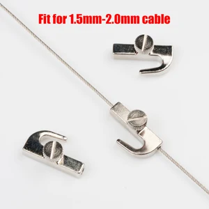 10 шт. цинковый сплав картина висит Системы Вешалки Регулируемый Self-запорная задвижка фото винт Крючки для 1,5-2 мм кабель
