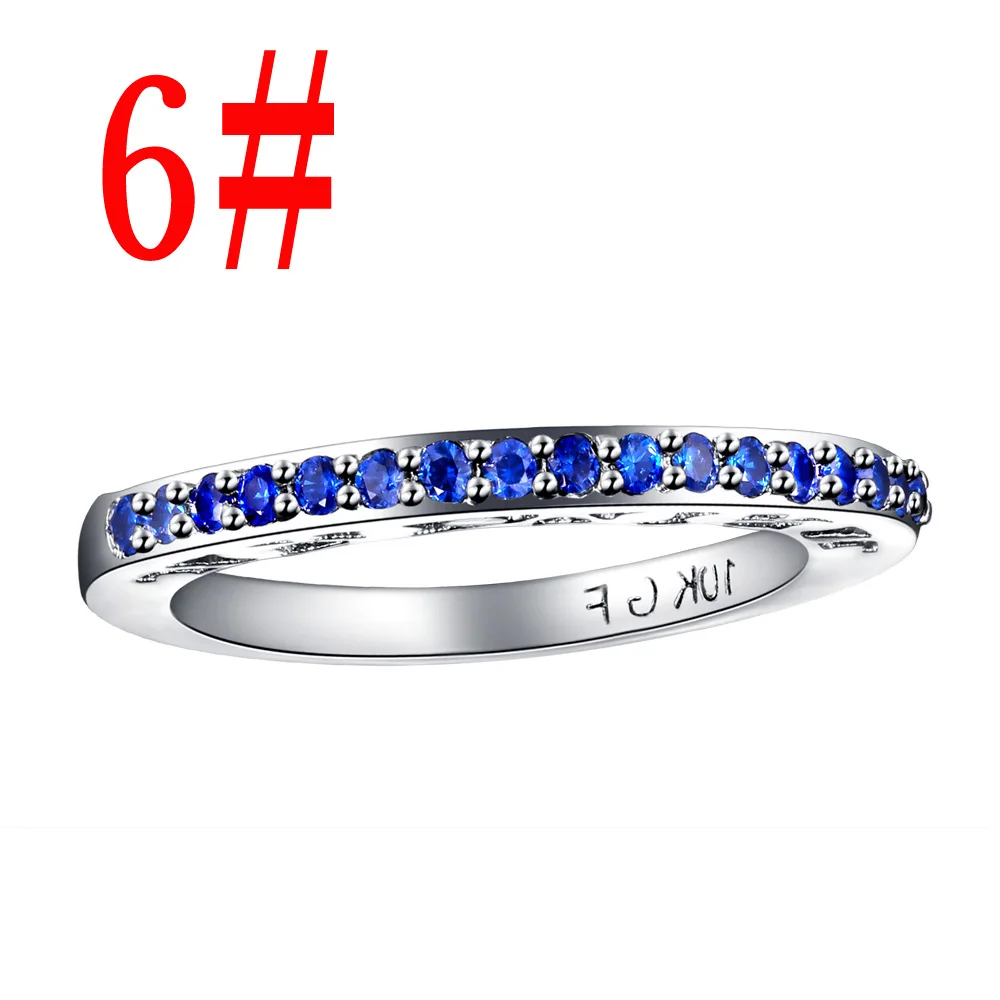 Ring Blue Zircon Fashion UN-sex Rings for Lovers Valentine's Day Gift | Украшения и аксессуары