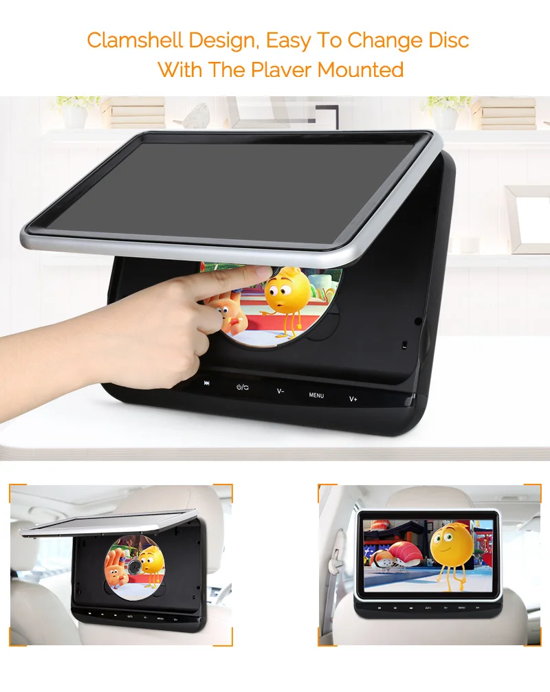 Тыква 10 1 ''Автомобильный подголовник монитор DVD видео плеер USB/SD/HDMI/IR/FM TFT