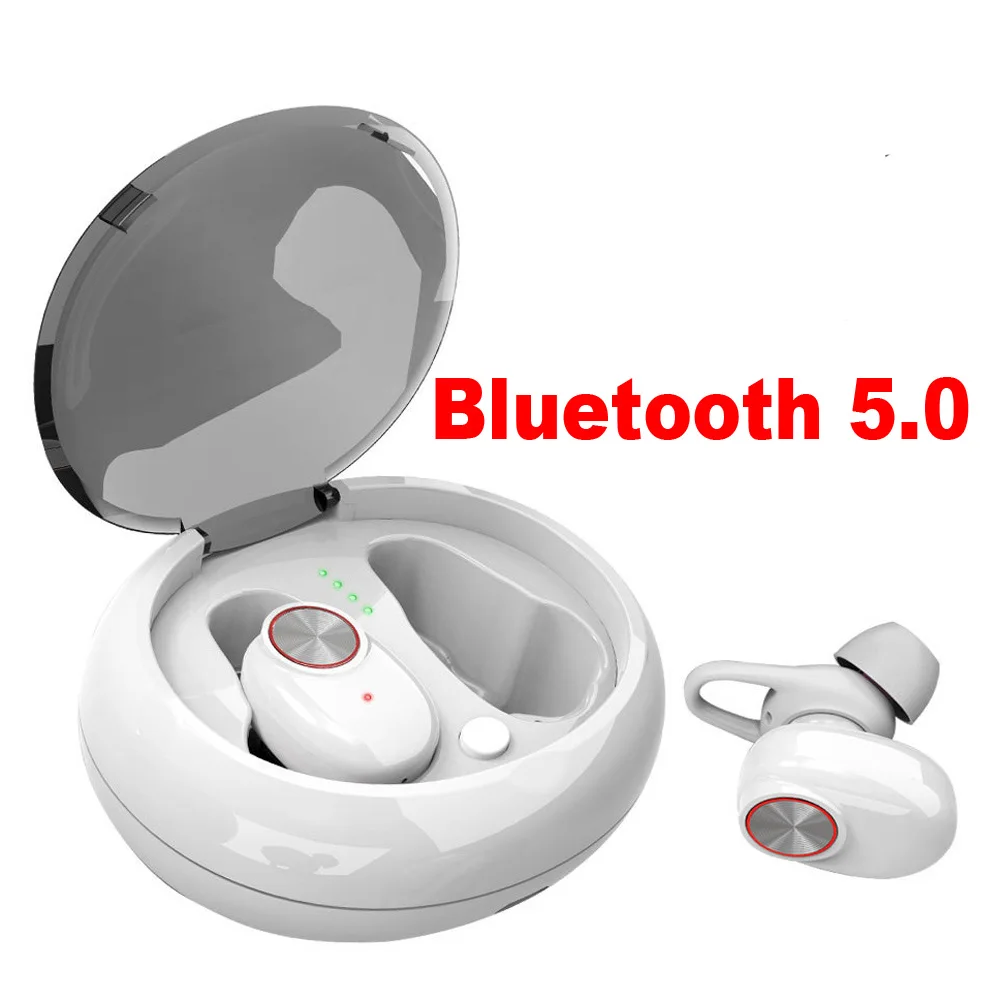 Bluetooth 5.0 white Наушники JOINRUN, Bluetooth 5,0, гарнитура, беспроводные наушники с громкой связью, стерео музыка, qi-поддержка, с зарядным устройством, IPX5, водонепроницаемые - Цвет: Bluetooth 5.0 white