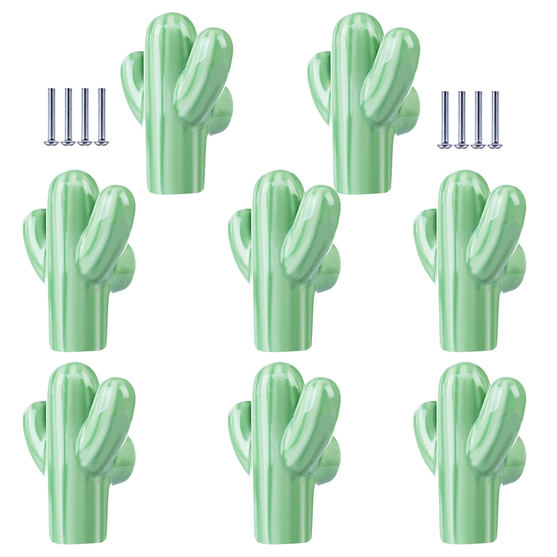 Детская керамическая дверная ручка в форме кактуса светильник/8/10 шт.|Ручки шкафа|