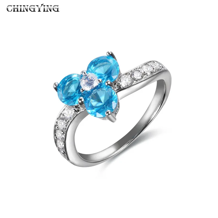 Позолоченные Кольца клевер цветок бисер Европейский стиль ювелирные изделия