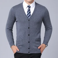 2021 new fashion brand sweater for mens cardigan v neck slim fit jumpers knitred warm winter korean style casual mens clothes