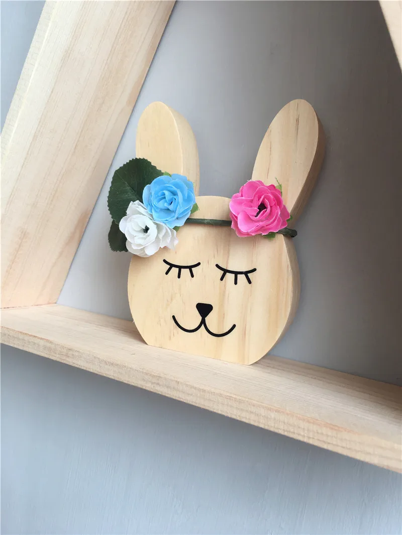 Rabbit Северное милое деревянное платье с бантом детская комната Детский домашний декор реквизит для фотосессии - Цвет: Rabbit