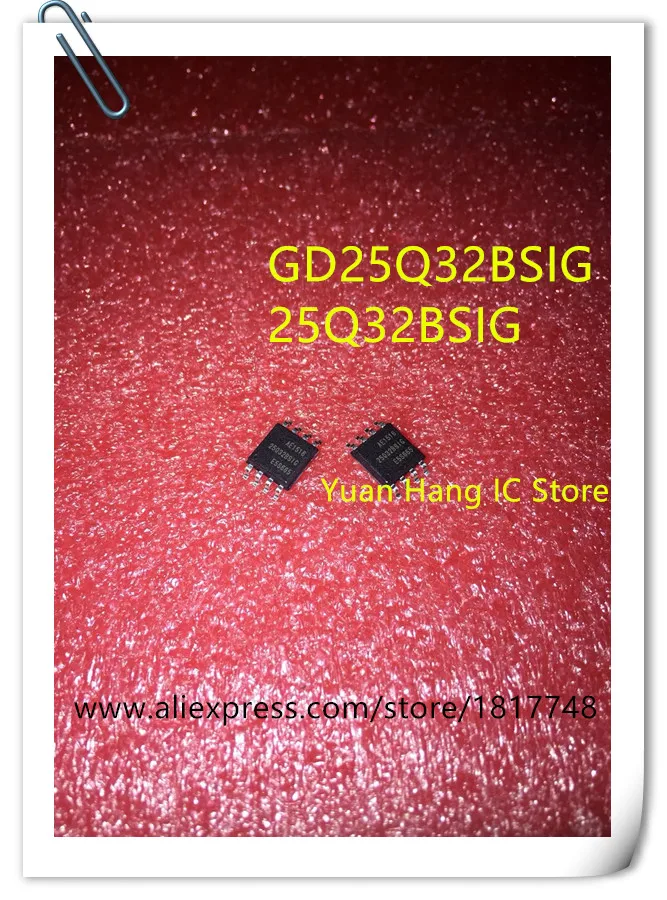 Бесплатная доставка 10 шт./лот GD25Q32BSIG 25Q32BSIG gd25Q32 WSOP8 SPI FLASH 32 Мбит/4 Мб 100% новый и