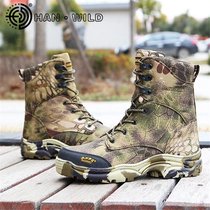 

Quality Men Army Boots Male Waterproof Jungle Boots Men Bionic Camouflage Hunting Boots Tactical Military Shoes Men Combat Boot