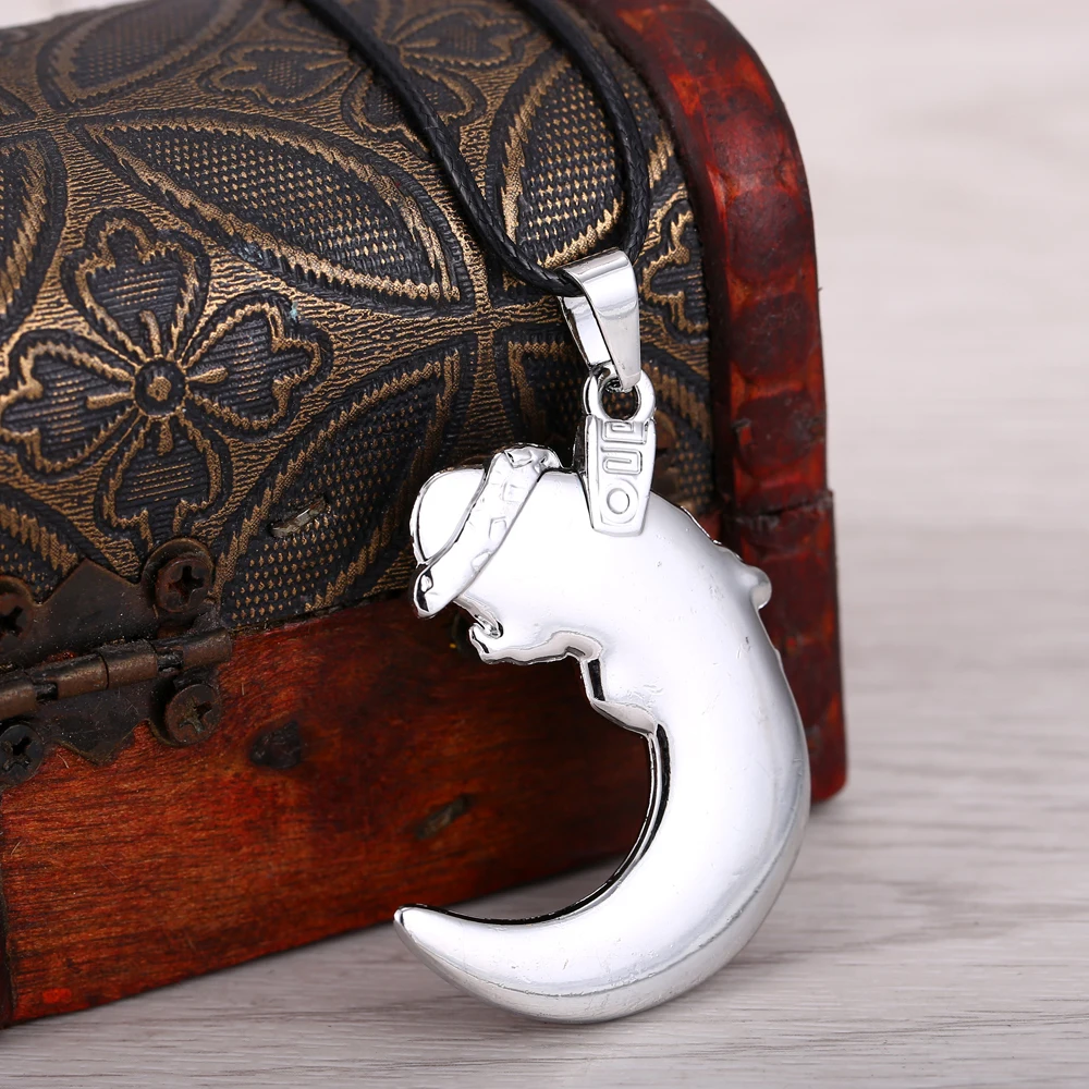 Ожерелье с подвеской в виде зуба волка мужское модная цепочка из нержавеющей