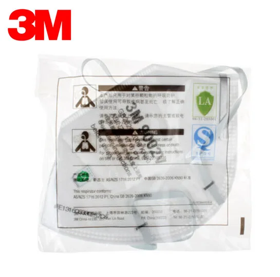 3 м 9002V Пылезащитная маска 25 шт./кор. PM2.5 KN90 повязка легкого воздушного потока Безопасность Складные маска респиратор защита работников H0000
