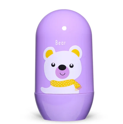 Purple Bear Детские комплекты для здравоохранения детский набор для ухода за ногтями младенческий Пальчиковый Триммер ножницы кусачки для ногтей Инструменты Мультяшные животные Коробка для хранения для путешествий - Цвет: Purple Bear