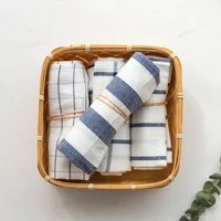 1piece high quality blue white check striped tea towel kitchen towel napkin table cloth 100 cotton yarndye fabric free shipping