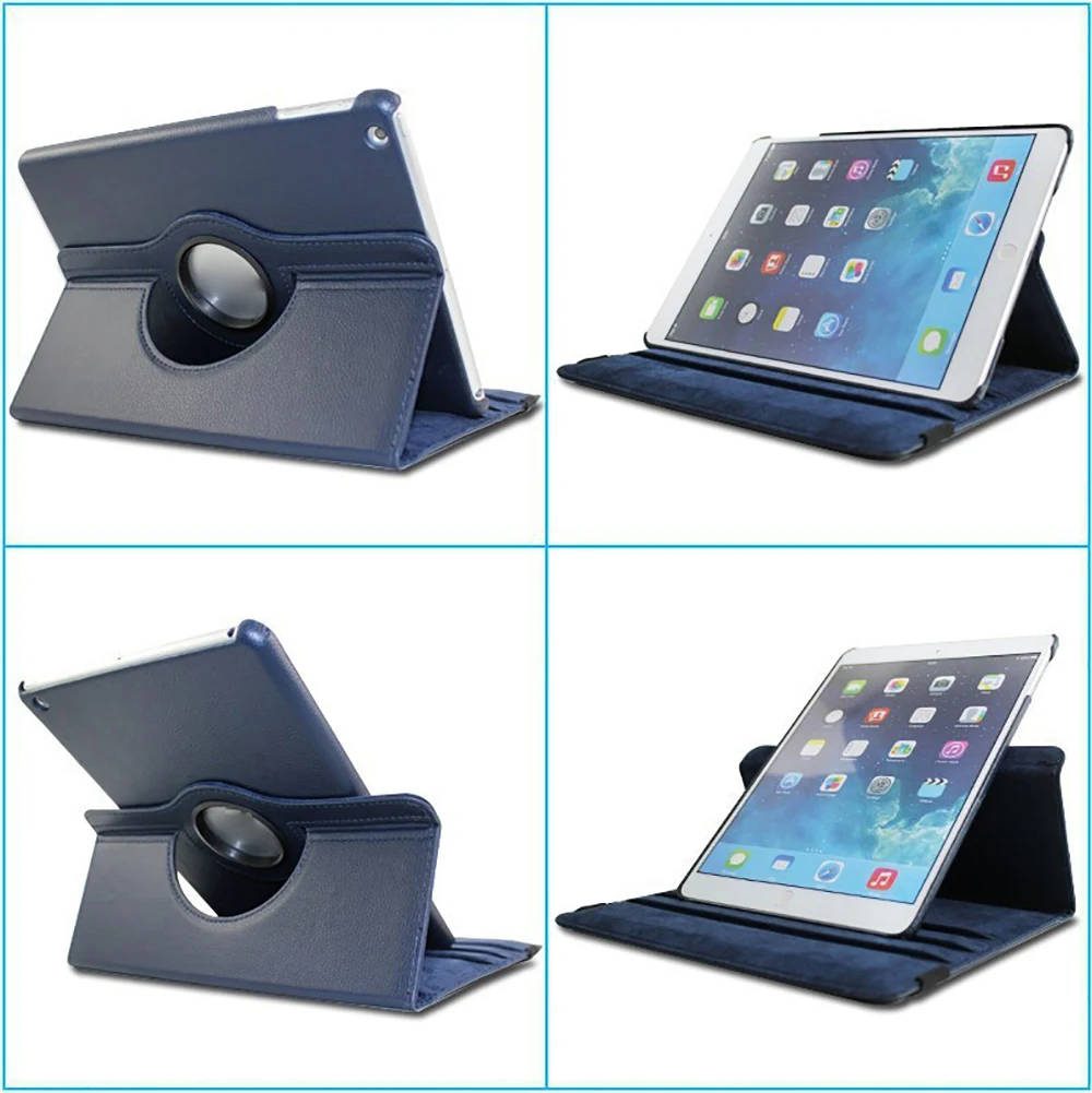 Чехлы для планшетов для iPad Air2, чехол с вращением на 360, PU кожаный чехол для iPad Air 2, умный чехол, флип-чехол с подставкой, функция A1566 A1567