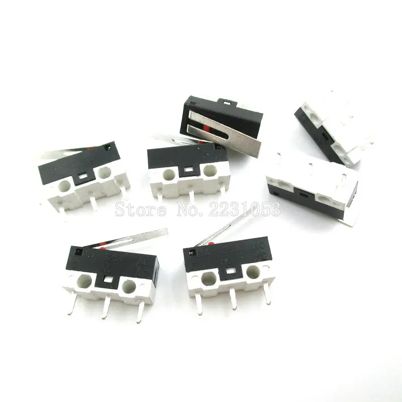 Кнопочный микро-выключатель 20 шт./лот 3 Pin 1A 125V AC Mini сенсорный выключатель для мыши
