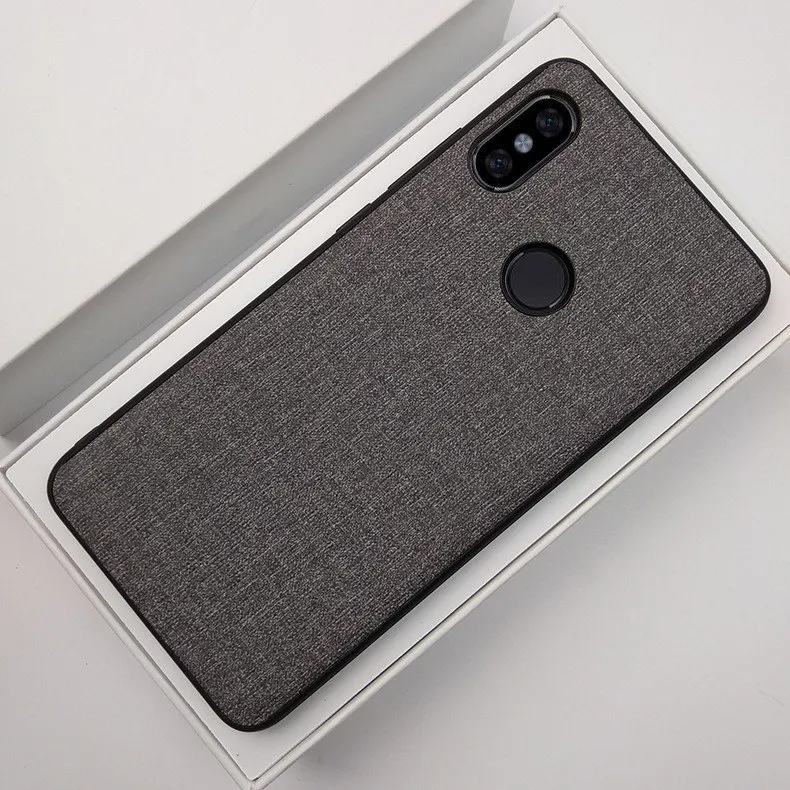 xiaomi redmi S2 Edition Case Fabric Hard PC Luxury Retro Cloth Leather Soft TPU Edge For |