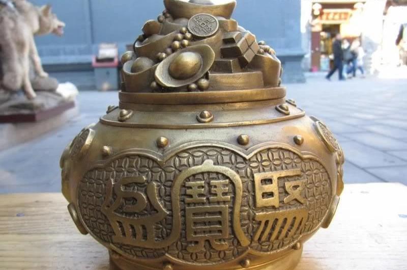 7 &quotКитайский буддистский храм латунный резной корнуопийный Курятник для