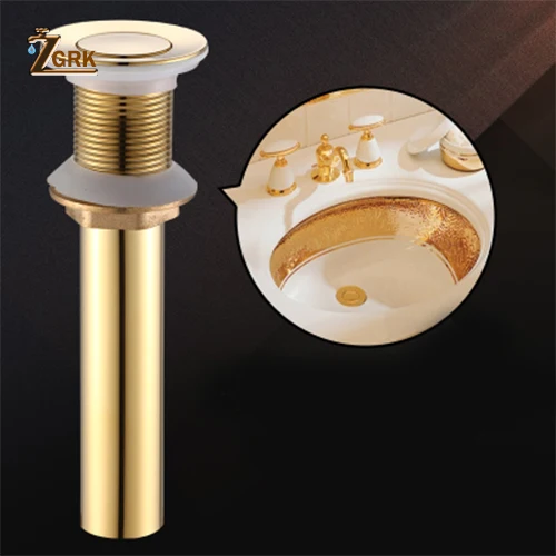 Gold4 ZGRK античный латунный китайский дракон стиль ванная комната бассейна отходов всплывающие отходов тщеславие сосуд Раковина слив без перелива - Цвет: Gold4