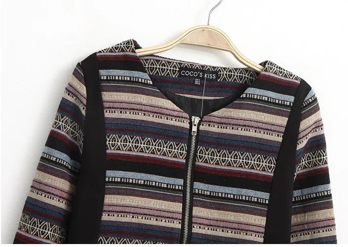 Hot Sales! Lady striped Lazy Fashion Supernova brand designer 2014 New Girls jackets women Bohemia style casual coats | Женская одежда