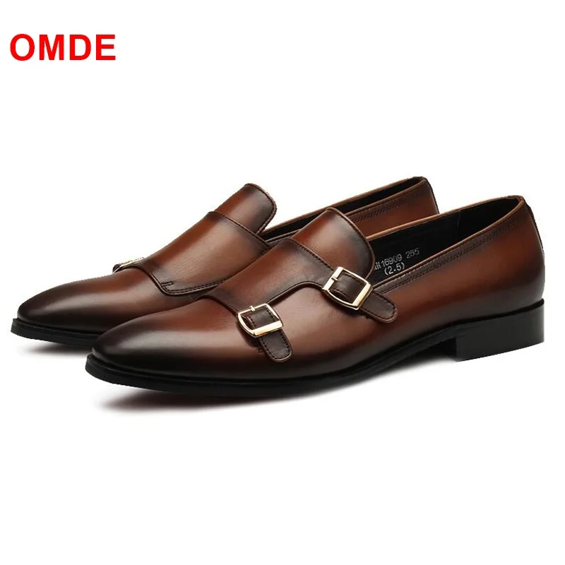 OMDE мокасины в британском стиле высококачественные мужские деловые туфли с