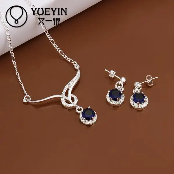 Оптовая цена завода посеребренная мода ювелирные наборы бесплатная доставка