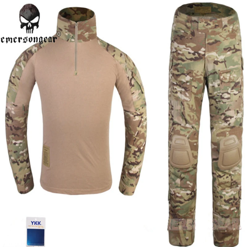 Женская камуфляжная тактическая Униформа EmersonGear длинные брюки и рубашка до