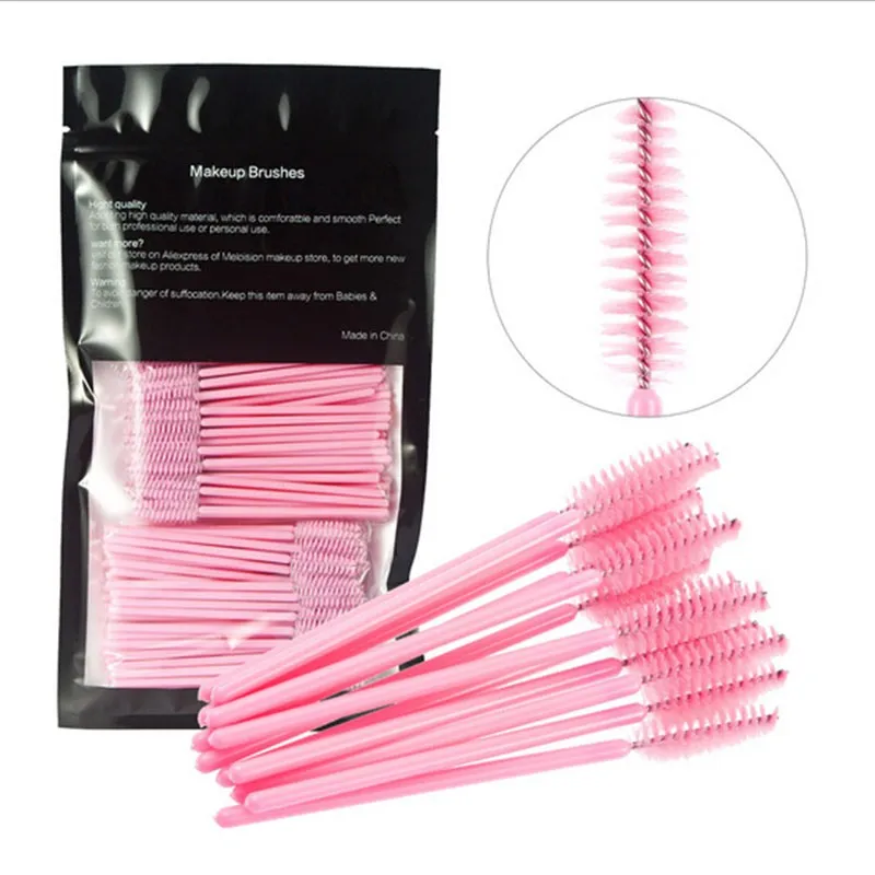 50 шт. Jetable Cils Brosses Noir тушь для ресниц багет аппликатор Brosse норковые ресницы макияж