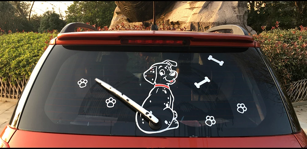 KAWOO мода автомобиль мультяшный стикер с животным подвижный хвост милого щенка собаки Авто Стикеры s отражающий автомобиль стиль сзади наклейки для стеклоочистителей