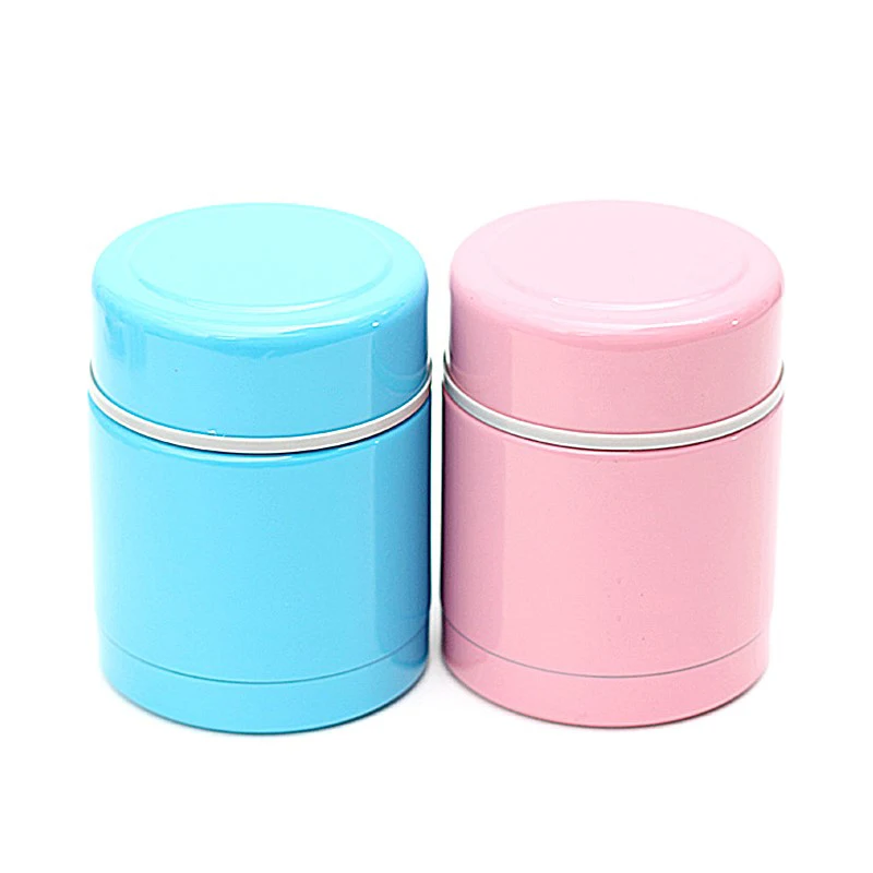 400ml Mini Small Vacuum 304 Stainless Steel Lunch Box Thermal Insulation Leak proof Soup Food Container Kids Student Bento Box